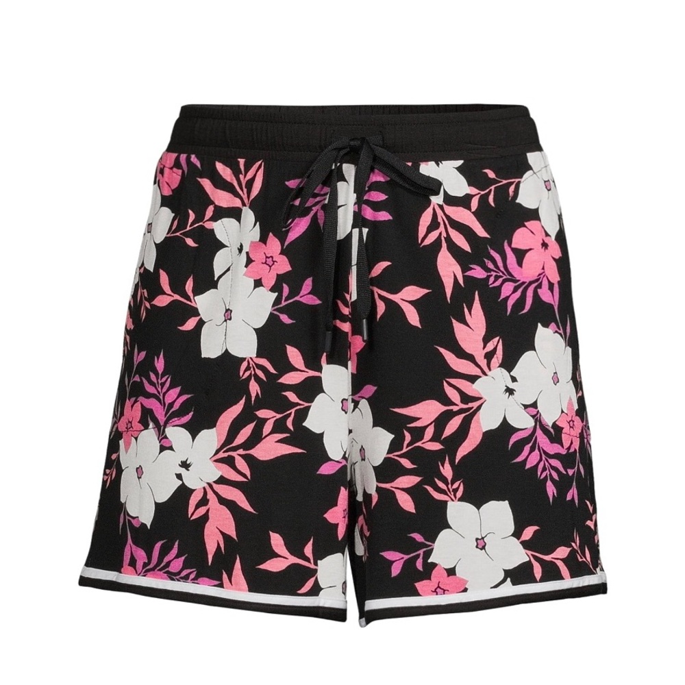 SECRET TREASURES Womens Sleep Shorts Size Small 4-6 Floral Pockets New